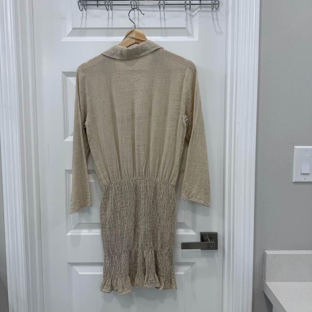 EUC ZARA Linen Blend Mini Dress - Picture 6 of 10